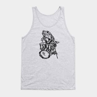 SEEMBO Frog Playing Drums Drummer Drumming Musician Fun Band Tank Top